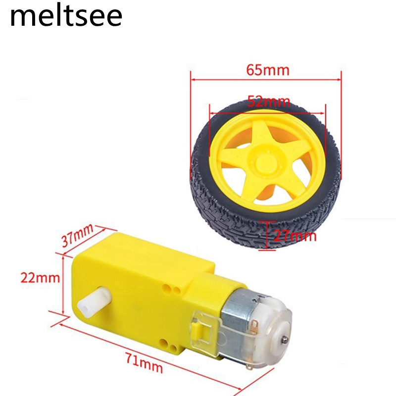 Bộ mô tơ và bánh xe chuyên dụng cho robot Arduino DC3V-6V (có bán lẻ)